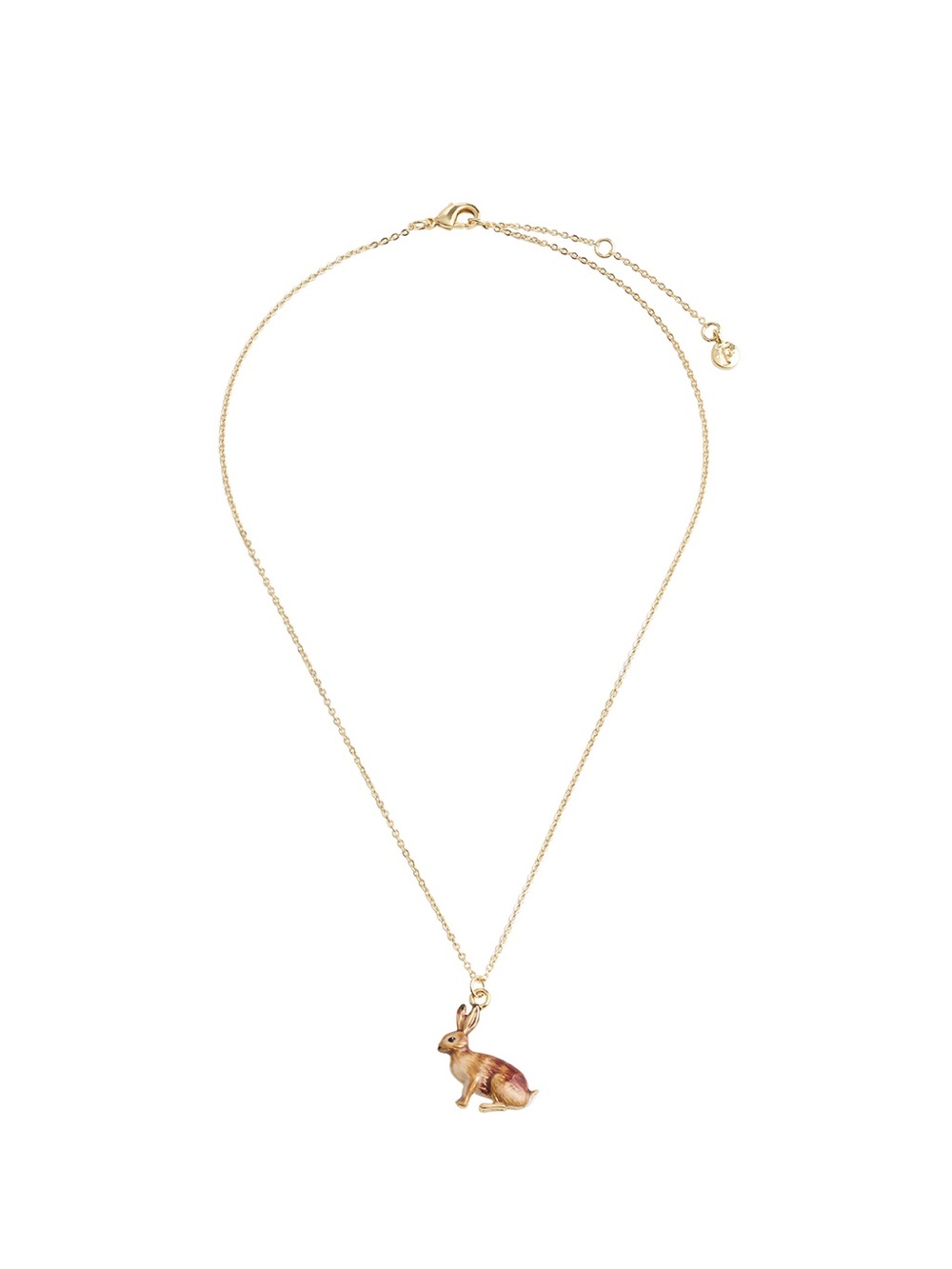 Enamel Rabbit Short Necklace by Fable England